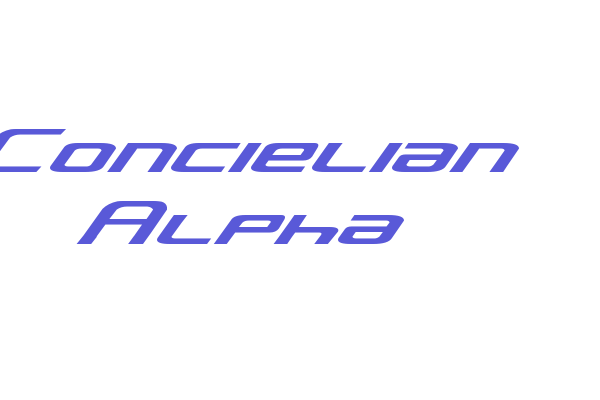 Concielian Alpha Font