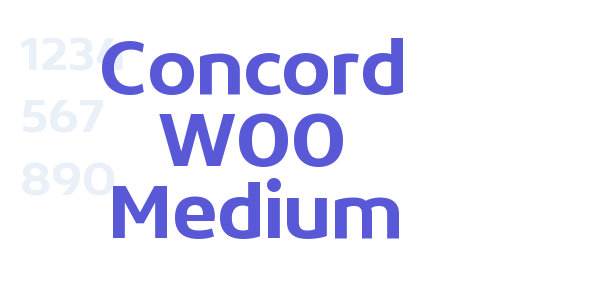 Concord W00 Medium font free