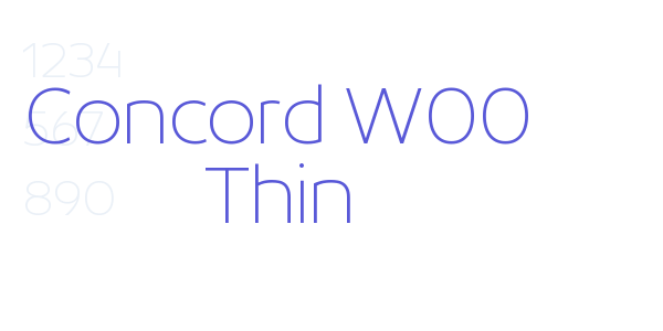 Concord W00 Thin font free