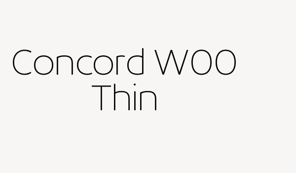 Concord W00 Thin Font