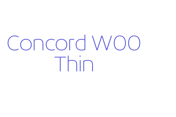 Concord W00 Thin Font