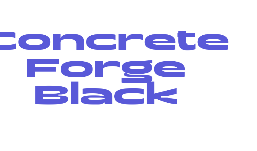 Concrete Forge Black Font