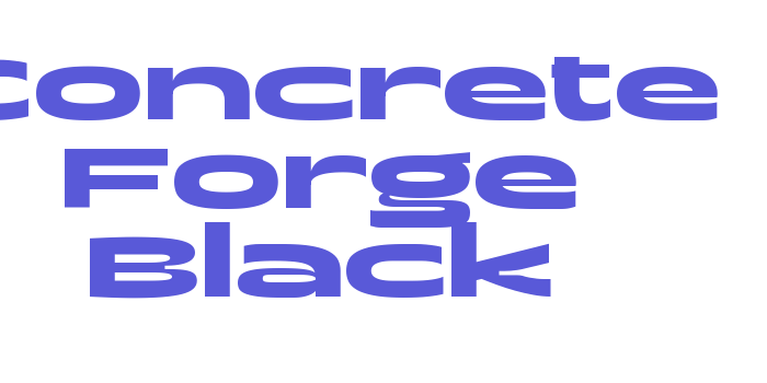 Concrete Forge Black Font Download