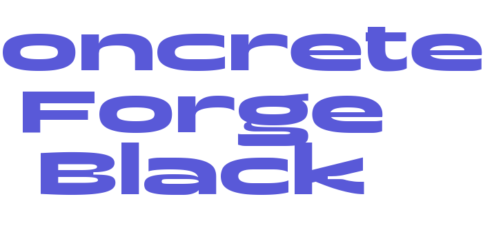 Concrete Forge Black Font