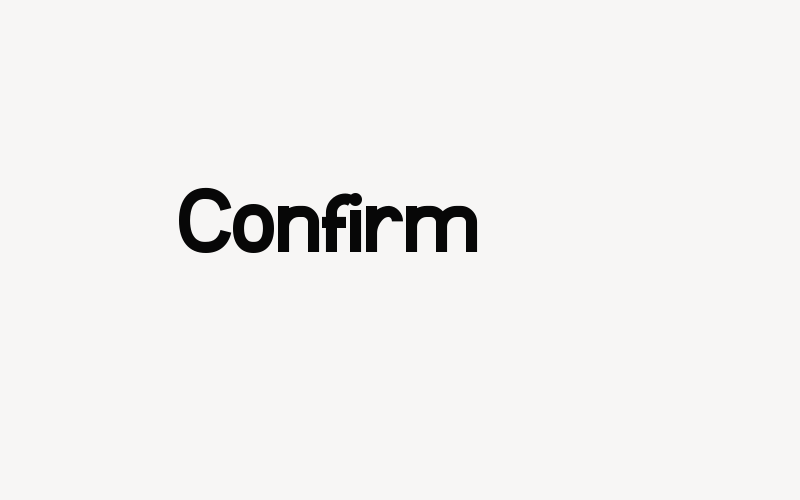 Confirm Font