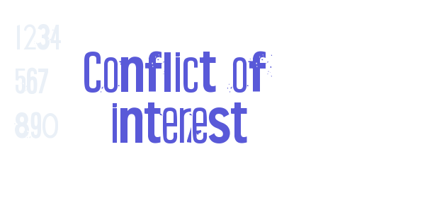 Conflict of interest font free