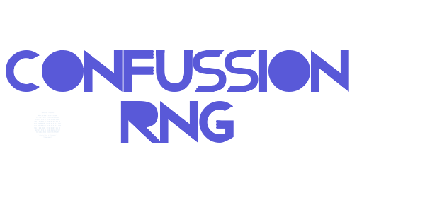 Confussion RNG font