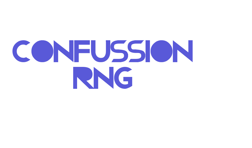 Confussion RNG Font