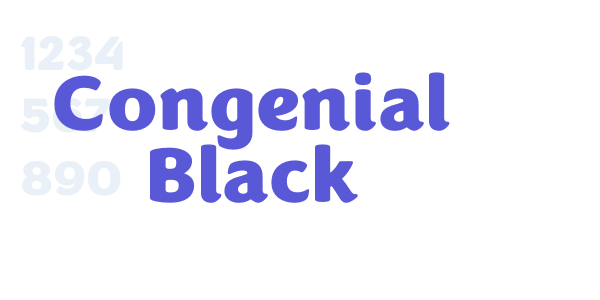 Congenial Black font free