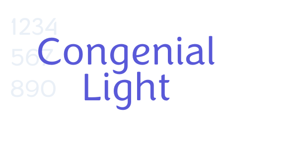 Congenial Light font free