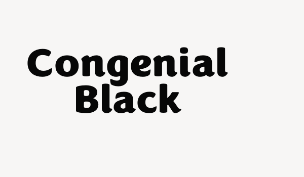 Congenial Black Font