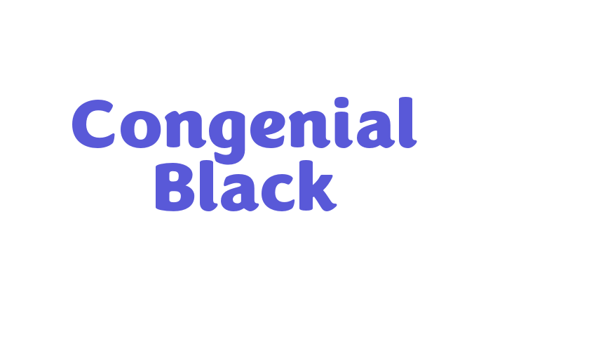 Congenial Black Font