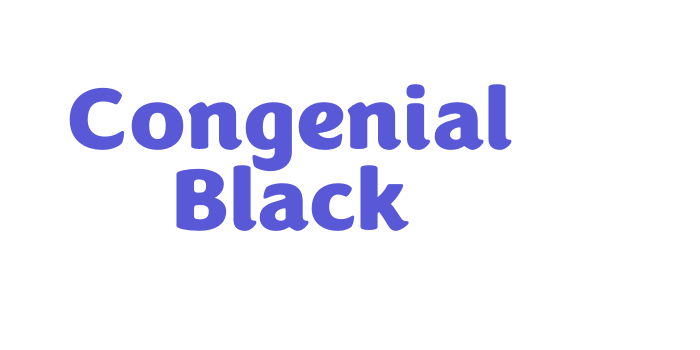 Congenial Black Font Download