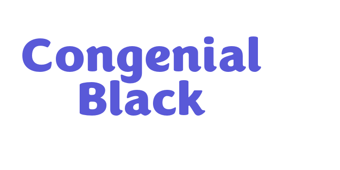 Congenial Black Font