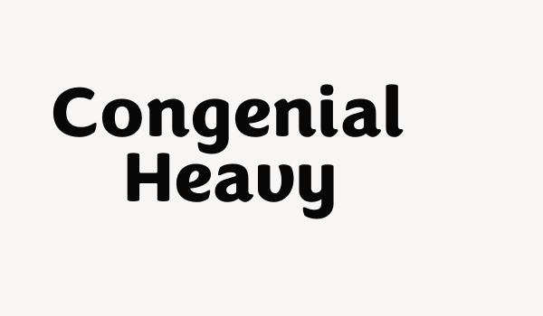 Congenial Heavy Font