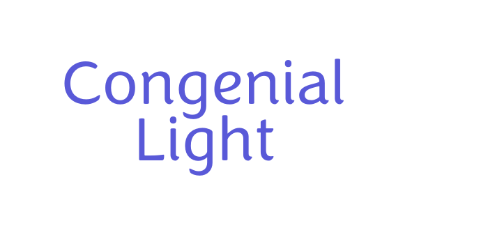 Congenial Light Font Download