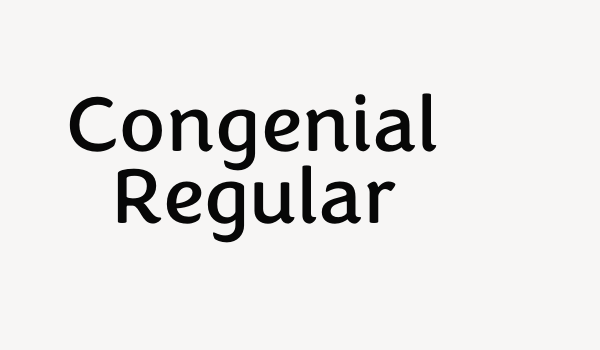 Congenial Regular Font