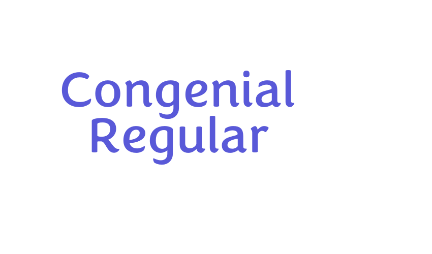 Congenial Regular Font