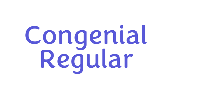 Congenial Regular Font Download