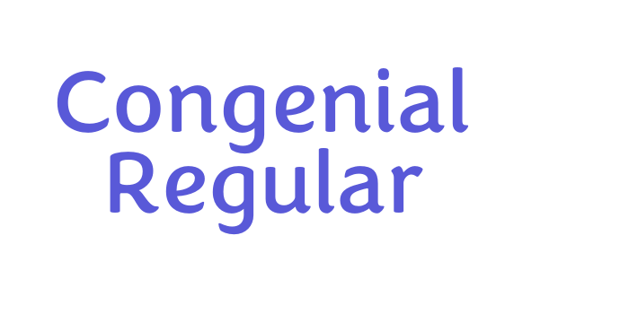 Congenial Regular Font