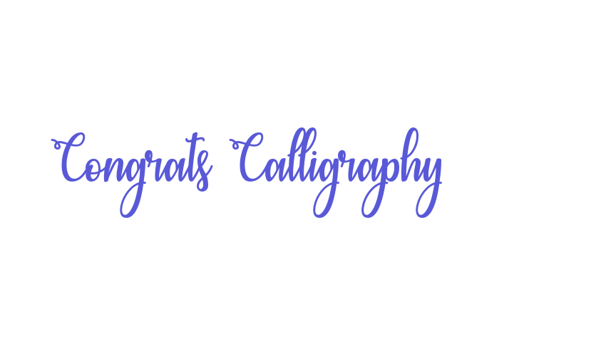 Congrats Calligraphy Font