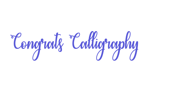 Congrats Calligraphy Font Download