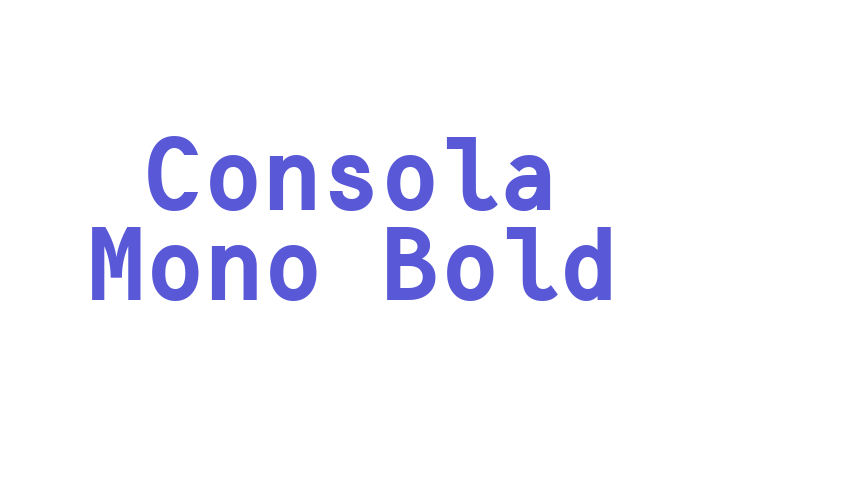 Consola Mono Bold Font Download