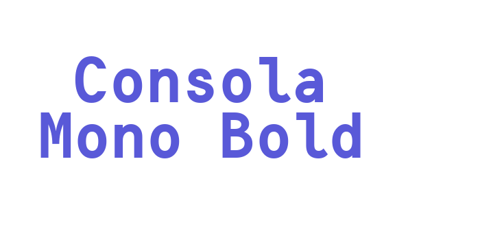 Consola Mono Bold Font Download