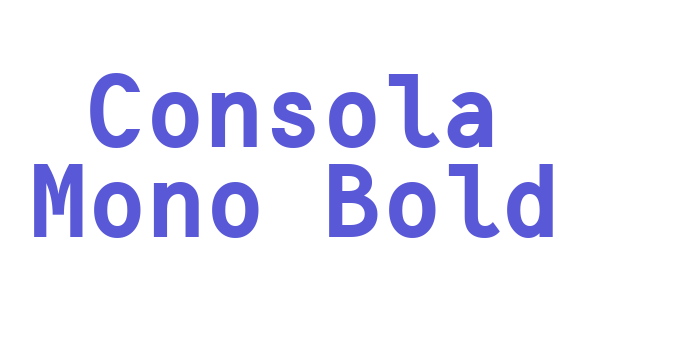 Consola Mono Bold Font