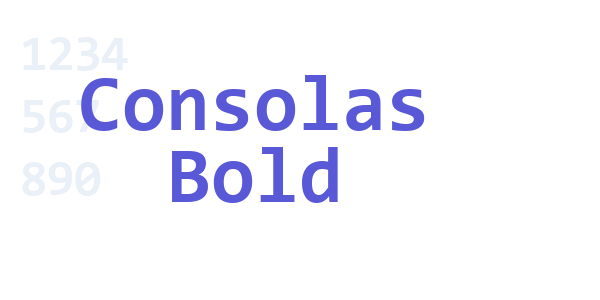 Consolas Bold font free