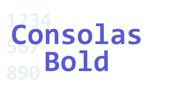 Consolas Bold Font