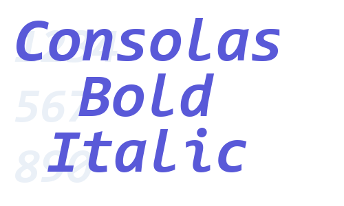 Consolas Bold Italic Font Download