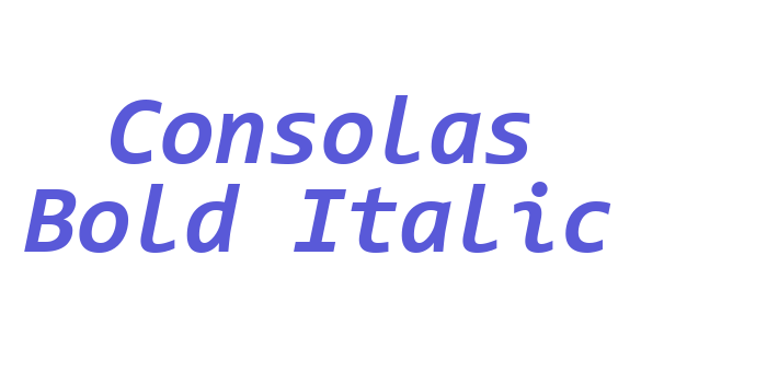 Consolas Bold Italic Font Download