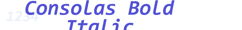 Consolas Bold Italic-font