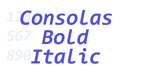 Consolas Bold Italic-font-download