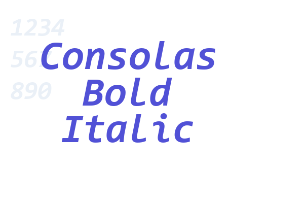 Consolas Bold Italic
