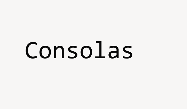 Consolas Font