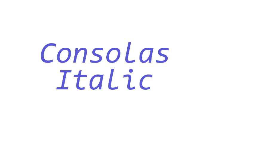 Consolas Italic Font Download