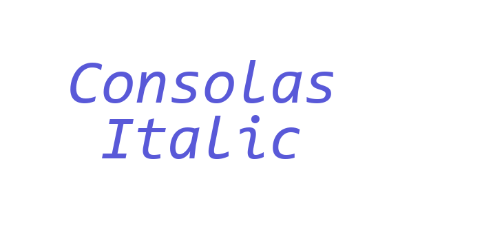 Consolas Italic Font Download