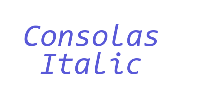 Consolas Italic Font