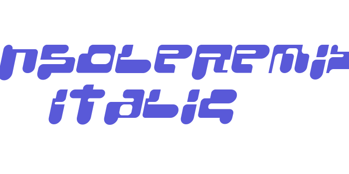 ConsoleRemix Italic Font