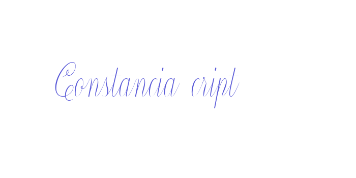 Constancia Script Font Download