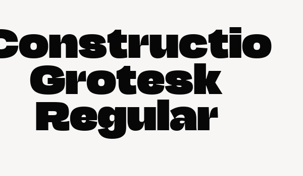 Constructio Grotesk Regular Font