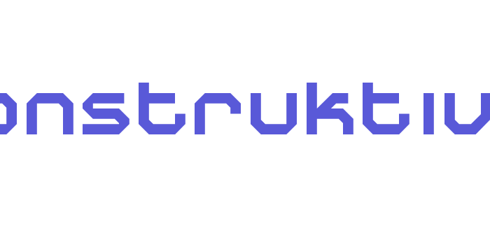 Construktiv Font