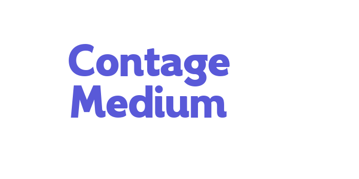 Contage Medium Font Download