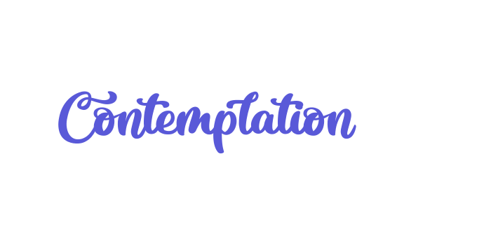 Contemplation Font