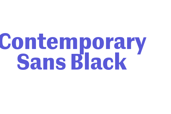 Contemporary Sans Black Font