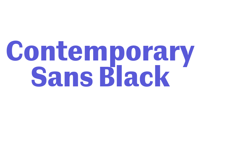 Contemporary Sans Black Font