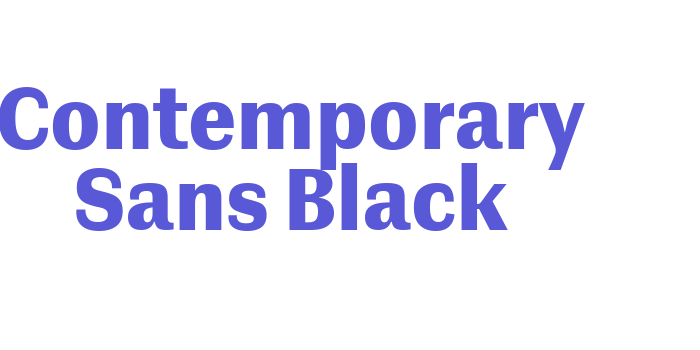 Contemporary Sans Black Font Download