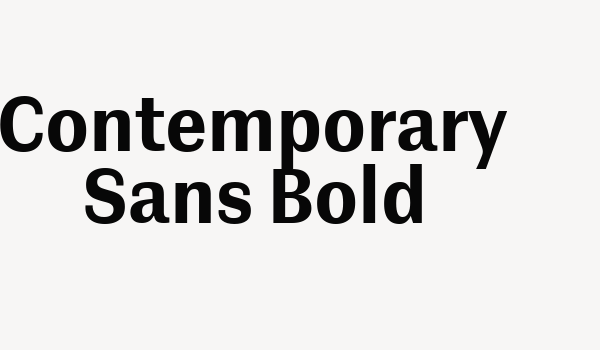 Contemporary Sans Bold Font